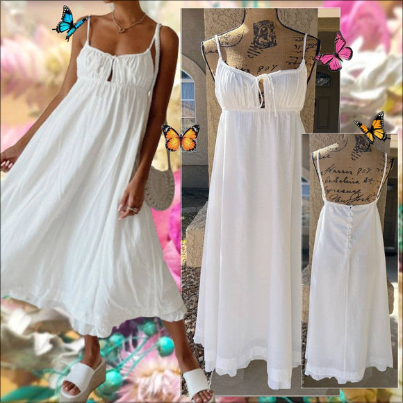 Princess Polly Dresses & Skirts - Princess Polly EMPRESS OF LOVE Maxi Dress White Size 8